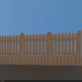 Wooden Garden Decor Fence With Pointed Top Design For Outdoor Landscaping Use