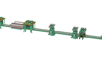 Industrial Production Equipment Line With Conveyor Systems Mechanical Units And Processing Modules 3d model