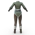 Green Long Sleeve Tunic With Brown Pants White Waist Sash And Brown Boots