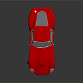 Red Classic Sports Car With Sleek Design Shiny Finish On Dark Background