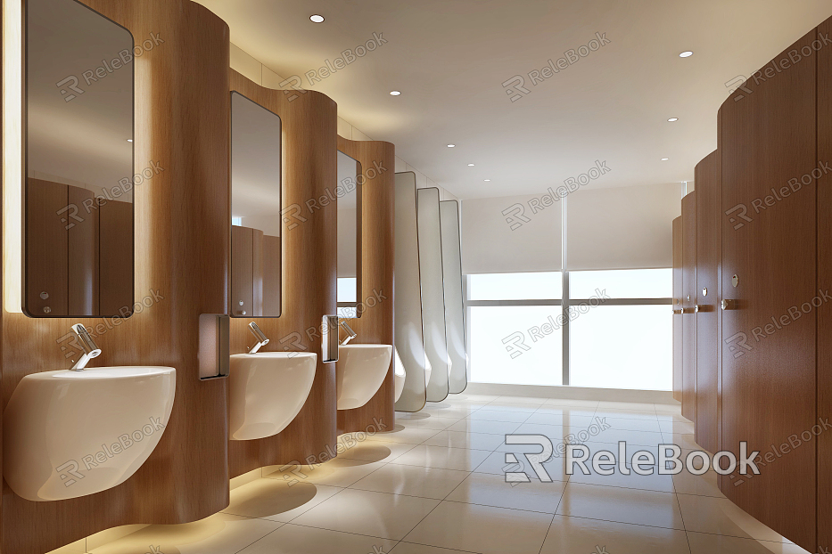 Modern Toilet Public Toilet Male Toilet Male Toilet Toilet Partition Urinal Toilet Special-shaped Toilet model