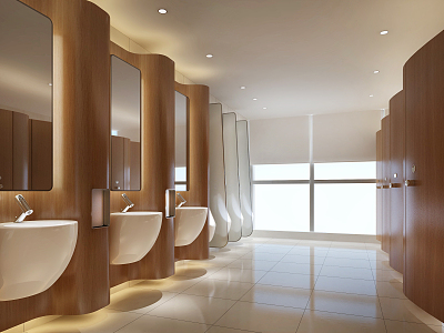 Modern Toilet Public Toilet Male Toilet Male Toilet Partition Urinal Toilet Special-shaped Toilet model