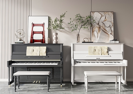 Modern Piano 3d model