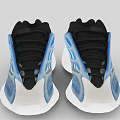Blue White Black Casual Sports Shoes With Breathable Mesh And Stripe Design
