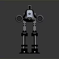 Futuristic Mechanical Robot Character With Bio Inspired Legs And Sensor Head Design 3d model