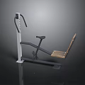 Modern Building Interior Gym Space Featuring Fitness Equipment With Wooden Seat