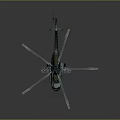 Detailed Military Helicopter 3D Rendering With Main Rotors And Fuselage Design Features
