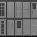 Different Styles Of Hinged Doors With Glass Panels And Decorative Patterns For Interior Use