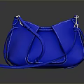 Sleek Blue Handbag With Stylish Design Adjustable Shoulder Strap And Metallic Hardware