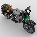 Intricate Building Block Motorcycle Scale Model With Classic Design And Realistic Details