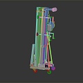 Modern Rack Folding Rack Iron Rack Large Iron Rack Iron Rack Room 3d model