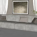Modern double sofa 3d model