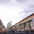 Modern Hydee International Trade Mall Exterior With Storefronts Entrance And Parking Area