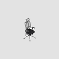 Modern Office Chair With Mesh Backrest Adjustable Armrests Black Seat Metal Base Wheels