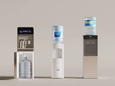 Modern Water Dispensers With Different Styles And Functional Designs For Home Use 3d model