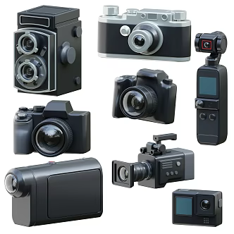 Modern Camera DSLR 3d model