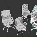Ergonomic Swivel Office Chairs With Leather Fabric Padded Designs And Various Colors