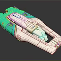 Green And White Mechanical Equipment With Yellow Accent Details And Plastic Shell Structure