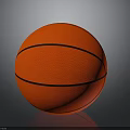 Red Basketball With Black Lines And Smooth Leather Texture For Daily Use