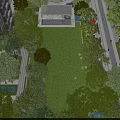 Urban Aerial View Planning With Green Lawn Trees And High Rise Buildings