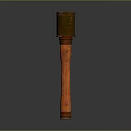 Vintage Rusty Hammer Weapon With Wooden Handle And Metal Head Design