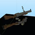 Classic Vintage Rifle Featuring Detailed Metal Barrel And Wooden Stock Design