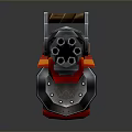 Browning Machine Gun Browning Gatling White Machine Gun Machine Gun Bullet Military 3d model