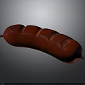 Juicy Red Grilled Sausage with Sliced Parts and Crispy Surface on Dark Background