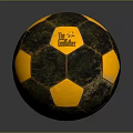 Black And Yellow Hexagonal Pattern Football Sports Equipment For Training And Match Use