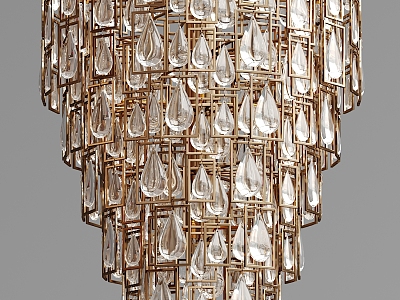 Modern Crystal Chandelier Gold Color Metal Crystal Chandelier model