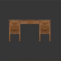 Classic Wooden Desk Furniture With Storage Drawers And Foldable Tabletop