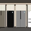 Modern Refrigerators and Freezers with Contemporary Designs and Multiple Styles for Kitchen 3d model