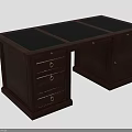 Classic Wooden Office Desks With Various Designs Drawers And Smooth Tabletops