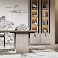 New Chinese Style Study 3d model