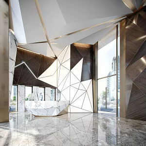 Modern Hall Lobby Foyer 3d model