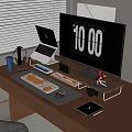 modern computer 3d model
