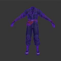 3D Worker Model Wearing Dark Blue Work Uniform With Brown Tool Belt And Black Boots