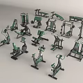 Various Fitness Equipment For Home Gym Including Treadmills Ellipticals And Weight Benches