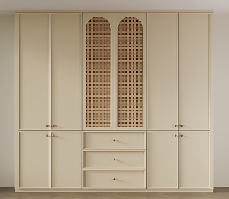 French Middle Style Wardrobe 3d model