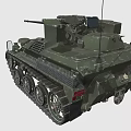 Military Tank With Cannon Tracks Antenna And Detailed Military Style Design