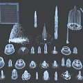 Unique Garden Ornaments Featuring Fountains Birdcages And Various Shaped Decorative Pieces