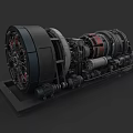 Heavy Duty Industrial Turbine Equipment With Rotating Blades And Metal Structure