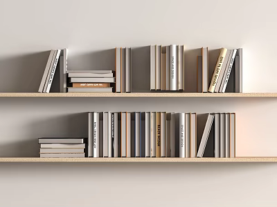 Modern Books Book Ornaments 3d model