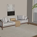 New Chinese Sofa 3d model