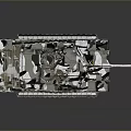 Modern Armored Military Vehicle With Camouflage Paint Antenna And Cannon Design