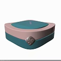 Elegant Perfume Cosmetics Container With Pink Blue Layers And Transparent Top 3d model