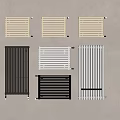 Wall Mounted Radiators with Various Design and Color Options for Home Heating 3d model