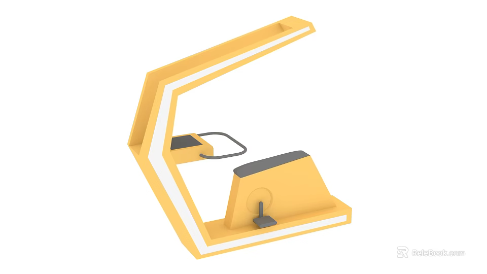 Yellow Sports Equipment For Strength Training With Dual Platforms And Handle 3d model 