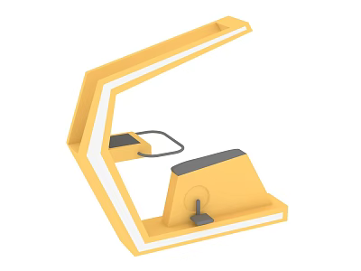Yellow Sports Equipment For Strength Training With Dual Platforms And Handle 3d model