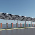 Waterfront EV Charging Station With Solar Panel Roof And Multiple Charging Ports